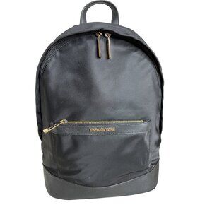 Michael Kors Black Nylon Backpack With Gold Zippers